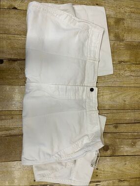 NWT BAACAL Women’s White Cotton High Rise  Sailor Style Cropped Pants size 20